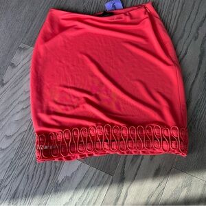 Elegant Skirt with Loop Detailing